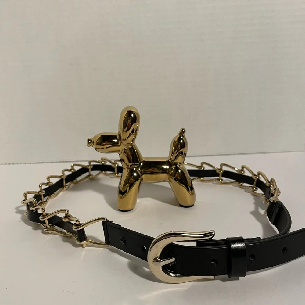 Belt and gold metal women’s belt
